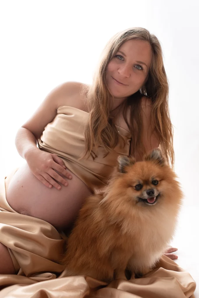photo grossesse avec chien le mans en sarthe