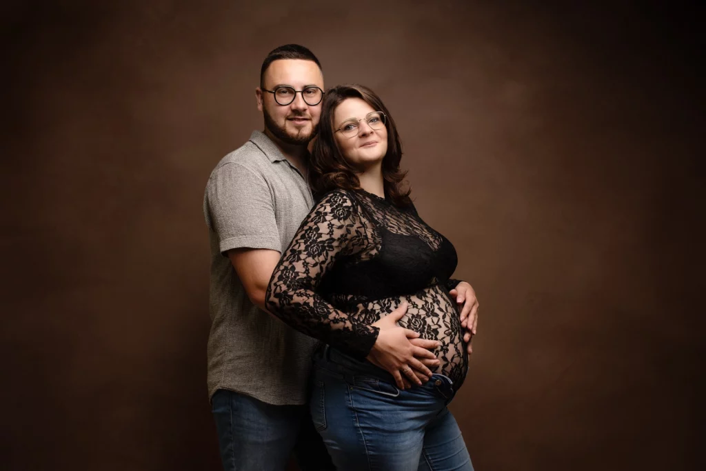 photographe studio a domicile grossesse couple le mans sarthe